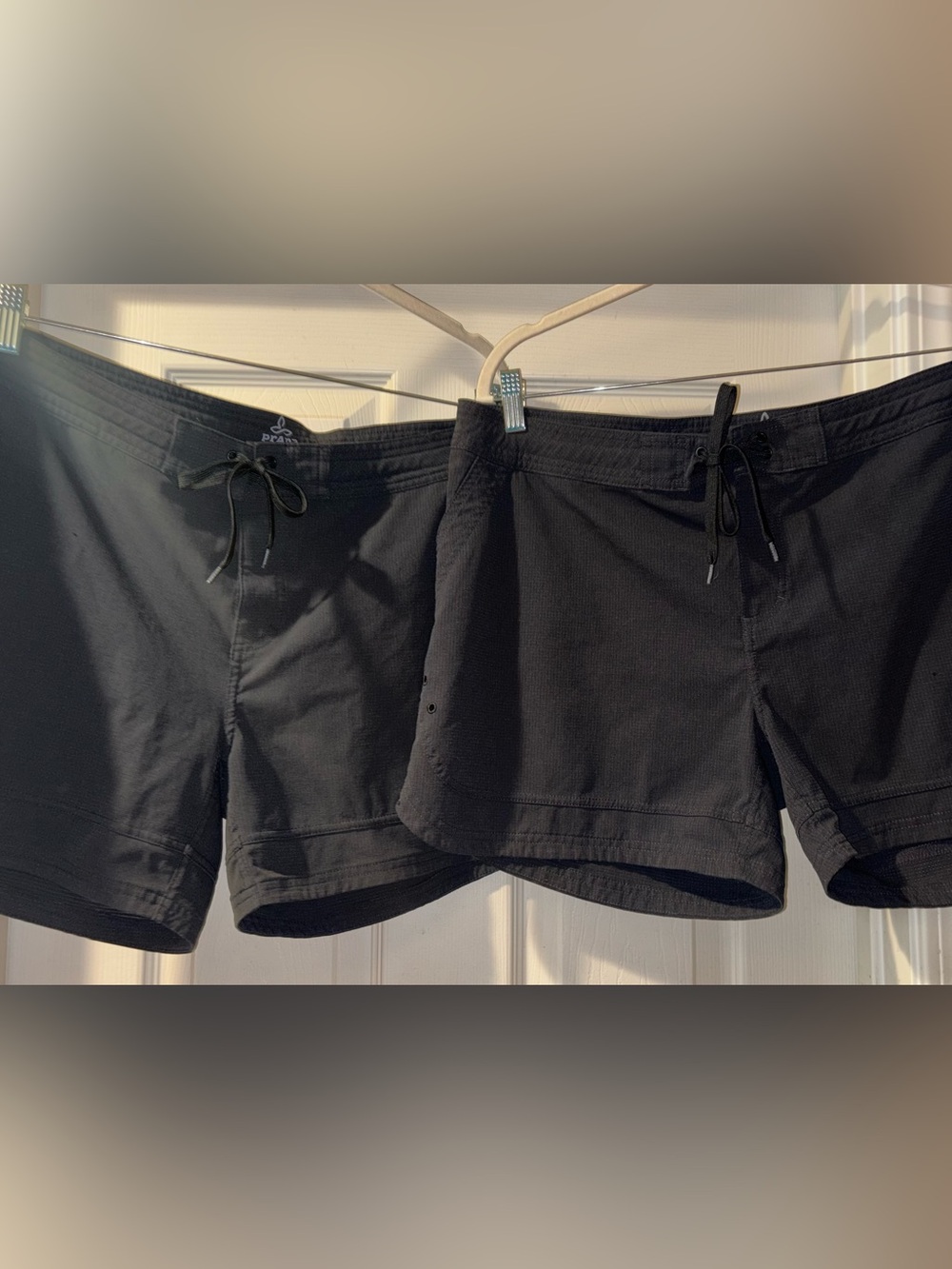 2 Prana yoga, athletic black shorts XL